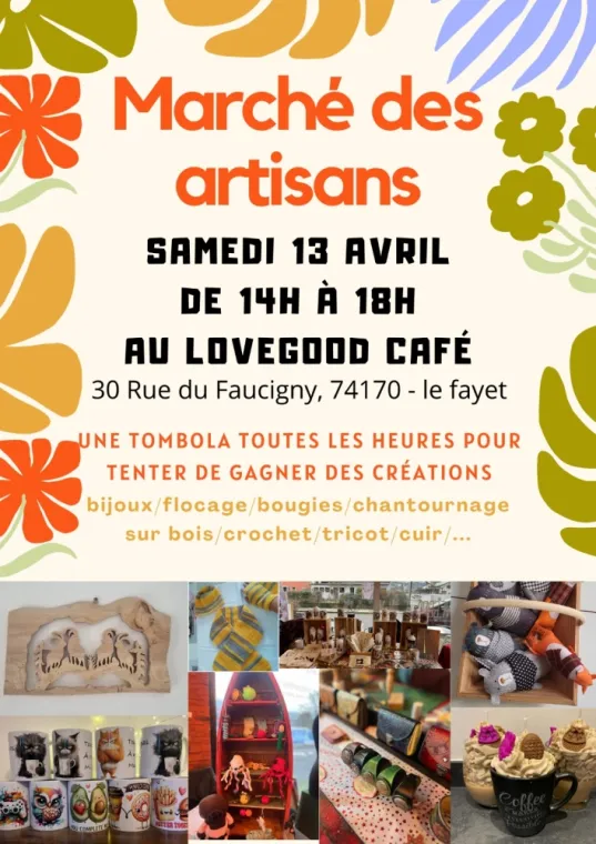 Marché des artisans au Lovegood au Fayet, Le Fayet, Lovegood Café